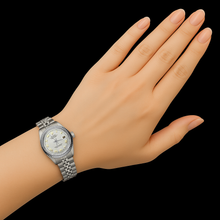 Afbeelding in Gallery-weergave laden, Jubileumarmband Roestvrij staal dames Rolex Datumjust horloge Romeinse wijzerplaat Rolex P2
