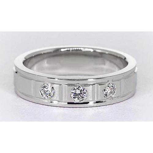Jubileumband 0,75 Karaat Ronde Echt Diamant Wit Goud 14K