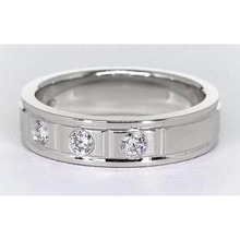 Afbeelding in Gallery-weergave laden, Jubileumband 0,75 Karaat Ronde Echt Diamant Wit Goud 14K
