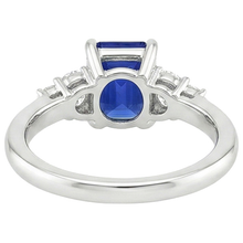 Afbeelding in Gallery-weergave laden, Jubileumring 5 Stenen Smaragd Blauwe Saffier &amp; Diamant 4 Karaat
