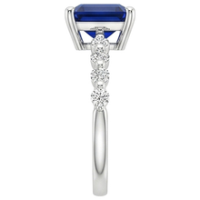 Afbeelding in Gallery-weergave laden, echte princess saffier 4karaat ring profielweergave
