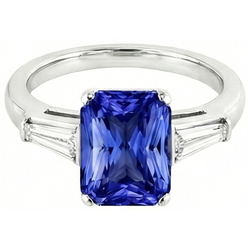 Echte Saffier Ring 3.50 Karaat