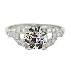 Jubileumring Rond Oudgeslepen uit de aarde gewonnen Diamant Gespleten Schacht 4.75 Karaat