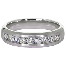 Afbeelding in Gallery-weergave laden, Kanaalset trouwring ronde Natuurlijke echte diamant ( niet in het laboratorium gekweekt ) 1,35 karaat sieraden
