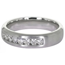 Afbeelding in Gallery-weergave laden, Kanaalset trouwring ronde Natuurlijke echte diamant ( niet in het laboratorium gekweekt ) 1,35 karaat sieraden
