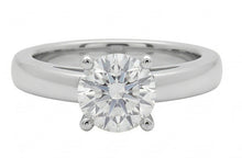 Afbeelding in Gallery-weergave laden, Solitaire Ring met Kathedraalzetting, 3 Ct. Natuurlijke uit de aarde gewonnen Diamant, Massief Witgoud
