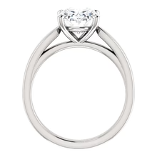 Afbeelding in Gallery-weergave laden, Kathedraal Instelling Solitaire Echt Diamanten Ring Ovaal 3.50 Karaat
