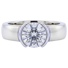 Afbeelding in Gallery-weergave laden, Klassieke stijl 1 karaat ronde Natuurlijke echte diamanten ( niet in een laboratorium gekweekt ) halve ring voor heren
