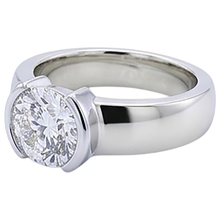 Afbeelding in Gallery-weergave laden, Klassieke stijl 1 karaat ronde Natuurlijke echte diamanten ( niet in een laboratorium gekweekt ) halve ring voor heren
