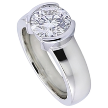 Afbeelding in Gallery-weergave laden, Klassieke stijl 1 karaat ronde Natuurlijke echte diamanten ( niet in een laboratorium gekweekt ) halve ring voor heren
