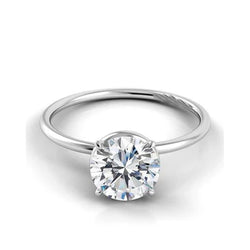 Klassieke Solitaire Echt Diamanten Jubileumring 2.50 Karaat Witgoud 14K