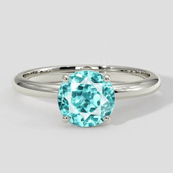 Klassieke ronde Paraiba ring 1.50 ct