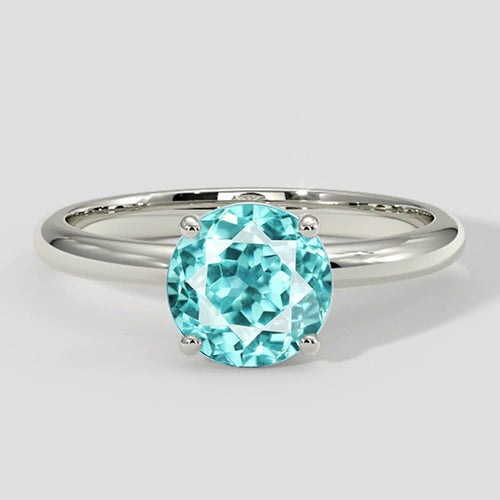 Klassieke ronde Paraiba ring 1.50 ct