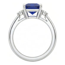 Afbeelding in Gallery-weergave laden, echte asscher diamant 2.75karaat ring profielweergave
