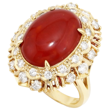 Afbeelding in Gallery-weergave laden, Koraal Cocktail Ring
