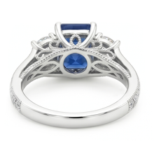 Afbeelding in Gallery-weergave laden, Korenbloem Saffier Edelsteen Ring – 14K Witgoud 5 karaat
