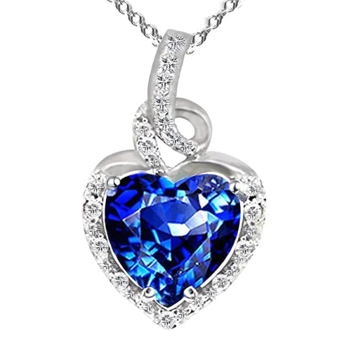Korenbloem saffier ketting