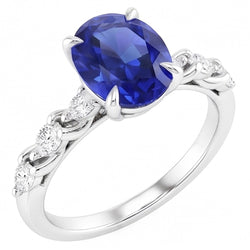 Korenbloem Saffier Ring