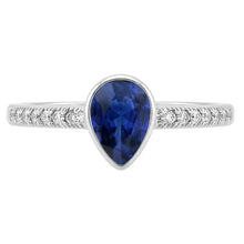 Afbeelding in Gallery-weergave laden, Kraagzetting Royal Blue Saffier Edelsteen Ring 1 karaat – 14
