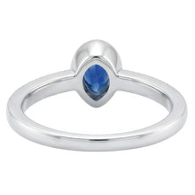 Afbeelding in Gallery-weergave laden, Kraagzetting Royal Blue Saffier Edelsteen Ring 1 karaat – 14
