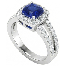 Afbeelding in Gallery-weergave laden, echte round diamant 4.50karaat ring zijaanzicht
