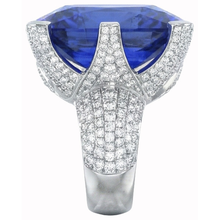 Afbeelding in Gallery-weergave laden, Kussen Geslepen Ceylonese Kleur Blauwe Saffier En Ronde IGI GECERTIFICEERDE Diamanten 8.51 Karaat Ring
