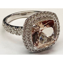 Afbeelding in Gallery-weergave laden, Kussen Morganite Diamant Ring
