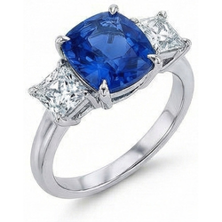 Echte Saffier Ring 3.00 Karaat