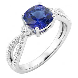 Echte Saffier Ring 2 Karaat
