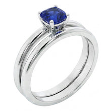 Afbeelding in Gallery-weergave laden, echte cushion saffier 1karaat ring close-up detail
