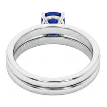 Afbeelding in Gallery-weergave laden, echte cushion saffier 1karaat ring profielweergave
