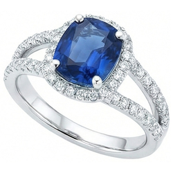 Echte Saffier Ring 4.75 Karaat