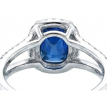 Afbeelding in Gallery-weergave laden, echte round saffier 4.75karaat ring op wit
