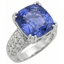 Afbeelding in Gallery-weergave laden, echte round tanzaniet 7.50karaat ring close-up detail

