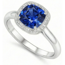Echte Saffier Ring 3 Karaat