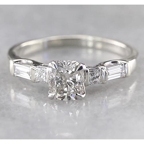 Kussen Eagle Claws Echt Diamanten Verlovingsring 1,75 Karaat Vrouwen Sieraden