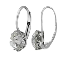 Afbeelding in Gallery-weergave laden, Kussen Old Mine Cut 3 Karaats Echt Diamanten Studs Oorbel Wit Goud 14K
