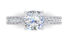 Afbeelding in Gallery-weergave laden, Kussen Verlovingsring Witgoud Damessieraden Echte Diamant
