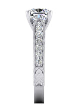 Afbeelding in Gallery-weergave laden, Kussen Verlovingsring Witgoud Damessieraden Echte Diamant
