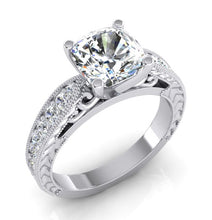 Afbeelding in Gallery-weergave laden, Kussen Verlovingsring Witgoud Damessieraden Echte Diamant
