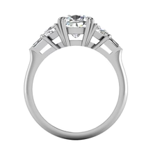 Afbeelding in Gallery-weergave laden, Kussen Echt Diamanten Verlovingsring 3 Karaat Biljoen Geslepen Wit Goud 14K
