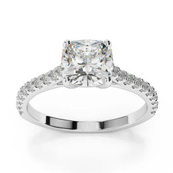 Natuurlijke Diamanten Ring 2.90ct - Witgoud 14K