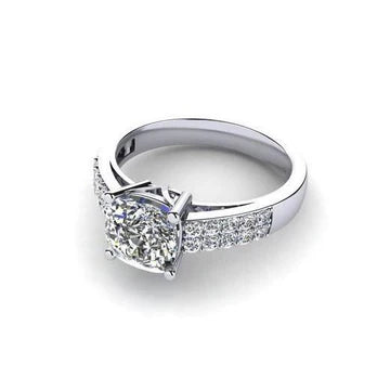 Kussen & Ronde 3,35 Karaat Echt Diamanten Verlovingsring