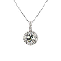 Halo 14K Witgoud – Fijne Diamant Old Mine Slijpvorm 2 karaat