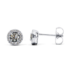 Uit de aarde gewonnen Antiek Cushion Fijne Diamant Oorstekers