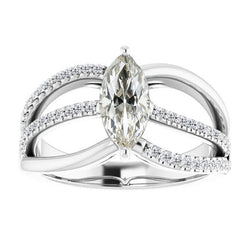 Tijdloos Diamant Solitaire Ring met Accenten 2 karaat – 14K