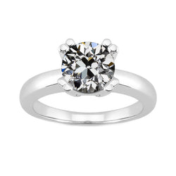 Fijne Diamant Solitaire Verlovingsring – 14K Witgoud 2,50 karaat