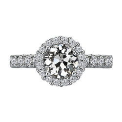 Handgemaakte Fijne Diamant Halo Ring 3,50 karaat door