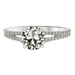 Designer Solitaire Ring met Accenten – Fijne Diamant 3,50 karaat