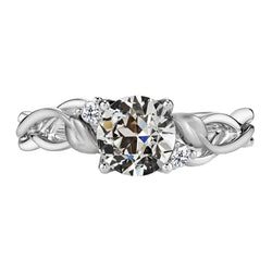 Anniversary Ring 14 Karaat Witgoud – Diamant Antiek Cushion 2